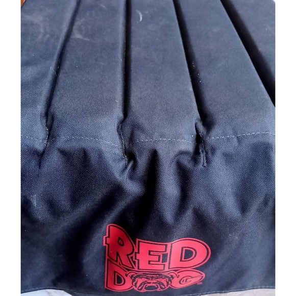 Red Dog Beer Black Folding Bleacher Cushion Stadium Seat with Shoulder Strap USA - Picture 7 of 11